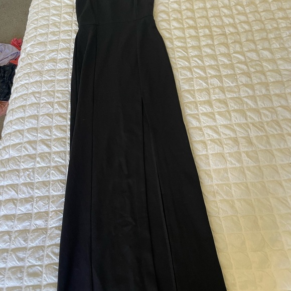 NBD Eileen Black Sheath Knit Maxi Dress with Slit - Picture 6 of 9